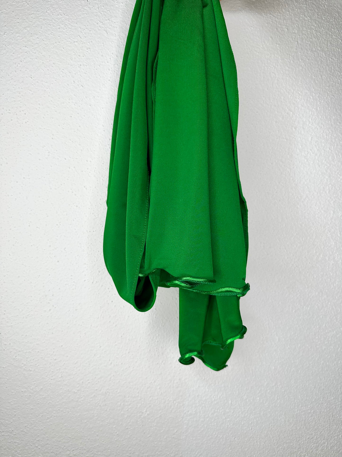 Hijab en jersey premium luxe satiné frisé - VERT