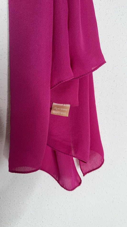 Hijab jazz texturé premium - FUSCHIA