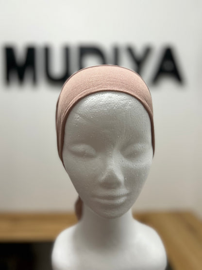 Bonnet à nouer - ROSE BEIGE